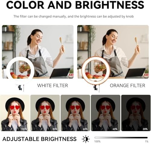 Studio ring light with foldable stand — photo 4