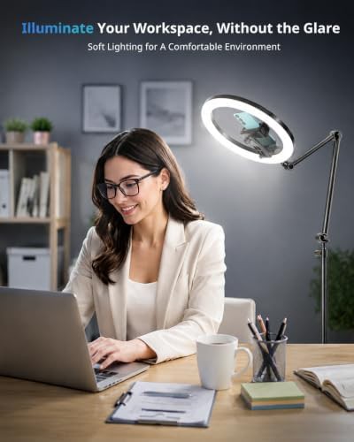 Twelve inch ring light with tall tripod stand — photo 3