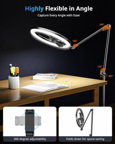 Twelve inch ring light with tall tripod stand — photo 4