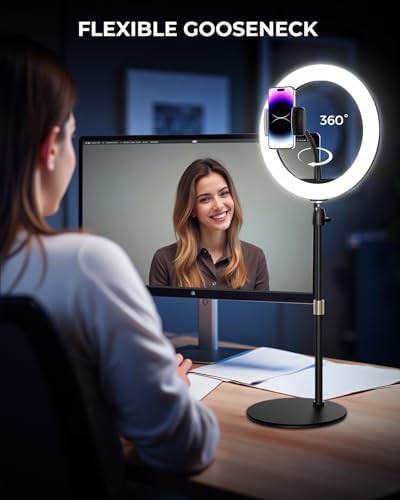 Twelve inch studio ring light with phone holder — photo 4