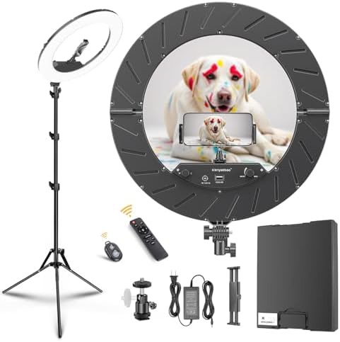 Black eighteen inch dimmable LED light
