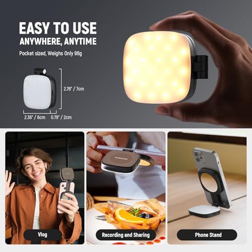 Magnetic folding selfie light with built-in mirror — photo 4