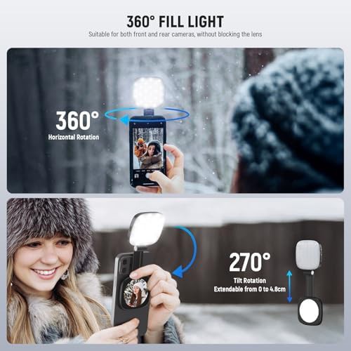 Magnetic folding selfie light with built-in mirror — photo 5