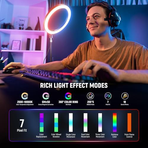 12 inch rgb ring light with tripod stand — photo 3