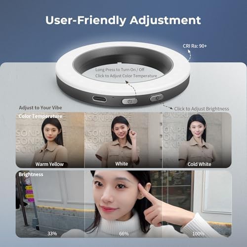 Compact bi-color video ring light — photo 4