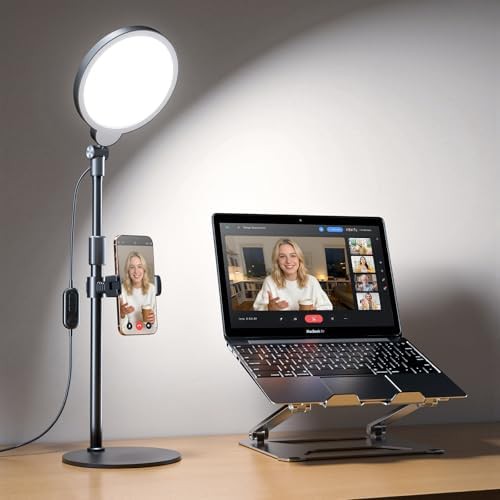 Desk ring light with high cri for video calls