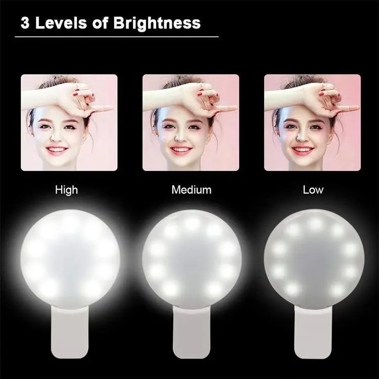 Small white pocket size ring light — photo 3