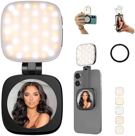 Rechargeable magnetic fill light for iPhone