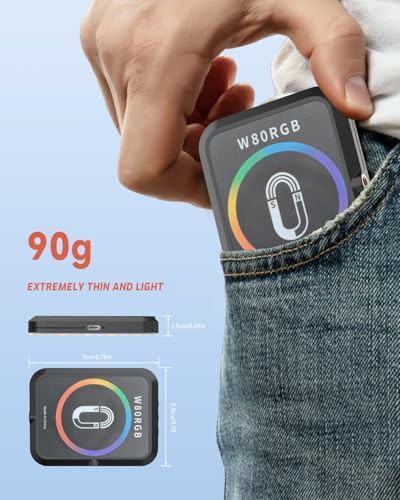 Magnetic RGB rechargeable phone fill light — photo 4