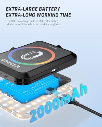 Magnetic RGB rechargeable phone fill light — photo 5
