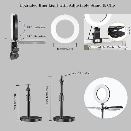 Upgraded 10w clip on desktop ring light — photo 4