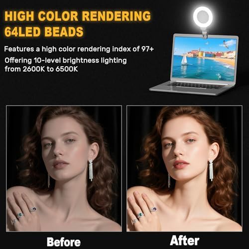 Adjustable ring light for laptop and desktop monitors — photo 4