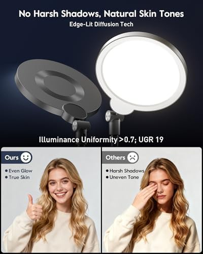 Two pack desk ring light with stands — photo 3