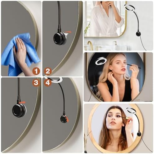 Suction cup LED light for mirrors — photo 5
