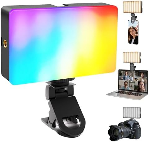 RGB clip on camera light