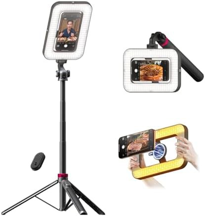 Magnetic portable tripod ring light for vlogging