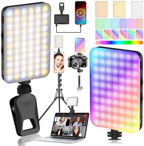 Portable charger style video conference light