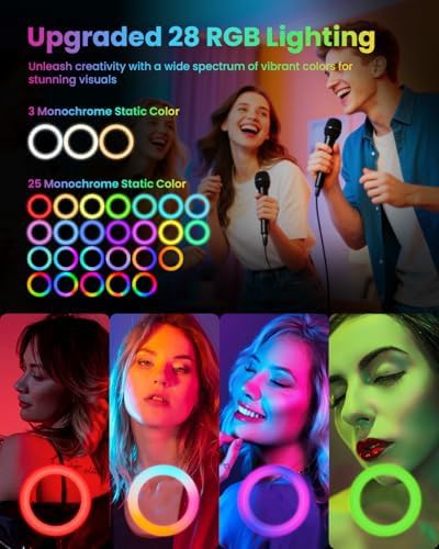 Ten inch RGB ring light with stand — photo 4