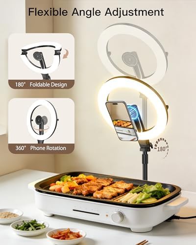 Magnetic desktop ring light with stand — photo 3