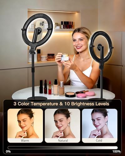 Magnetic desktop ring light with stand — photo 4
