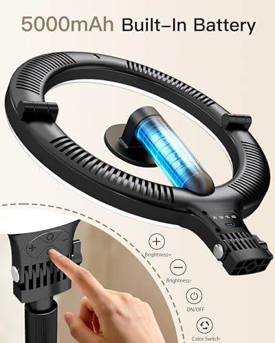 Magnetic desktop ring light with stand — photo 5