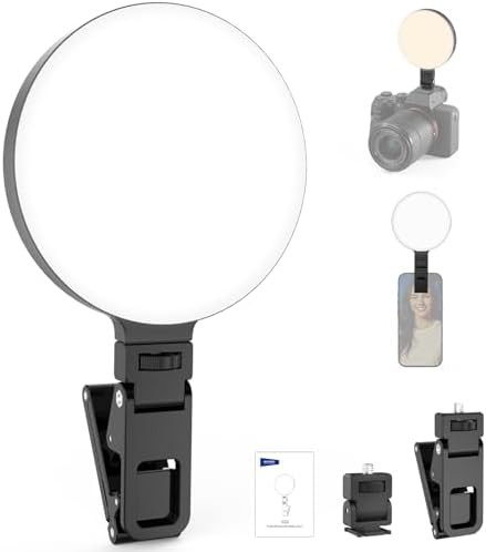 Clip on battery powered selfie fill light