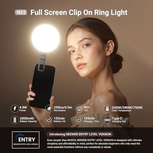 Clip on battery powered selfie fill light — photo 3
