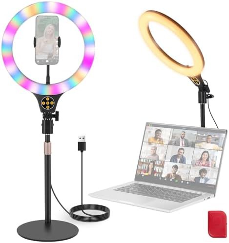 RGB 10.5 in ring light with stand