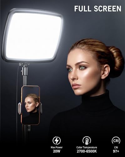 Large dimmable ring light with tripod — photo 4