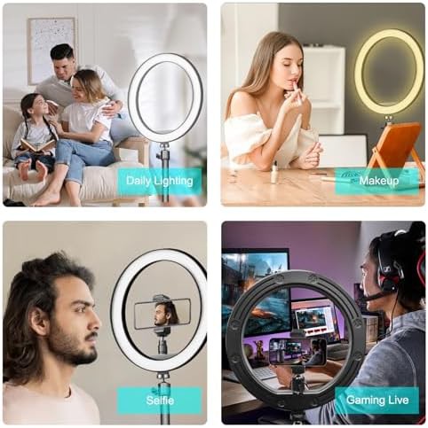 Ten inch LED ring light for desks — photo 4
