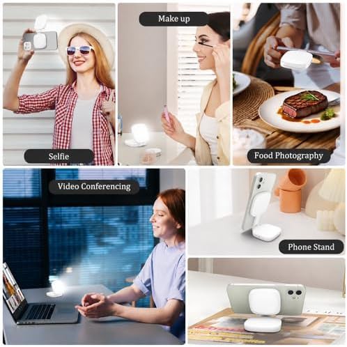 Magnetic foldable selfie light with mirror — photo 5