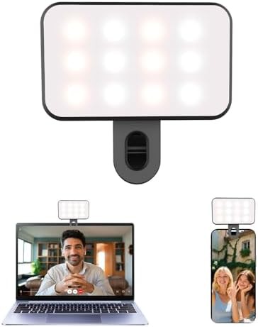 Clip on rechargeable portable selfie light
