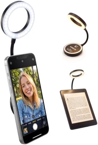 Magnetic gooseneck light for phones and tablets
