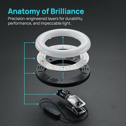 Six inch ring light with desk tripod and clip — photo 5