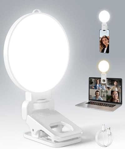Clip on soft selfie ring light