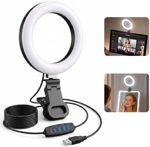 Monitor clip on video conference light