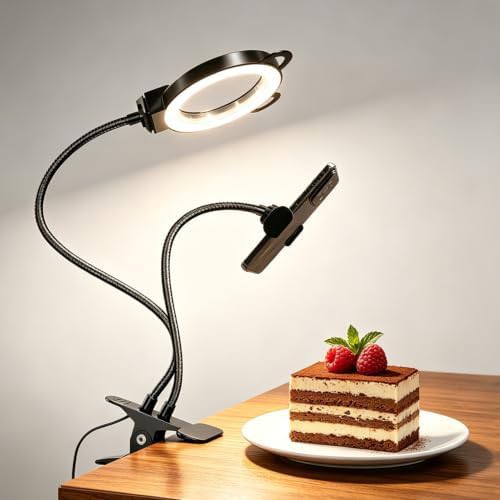 Flexible arm ring light for laptops