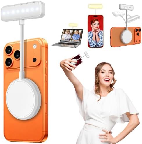 Magnetic gooseneck portable selfie light