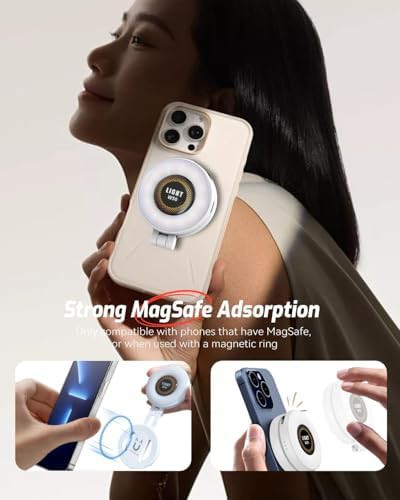 Magnetic rechargeable selfie light for phones — photo 3