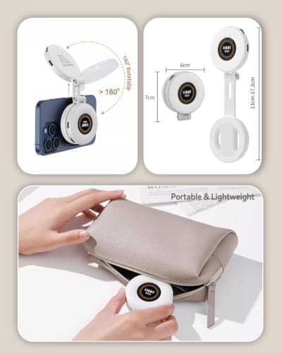 Magnetic rechargeable selfie light for phones — photo 4