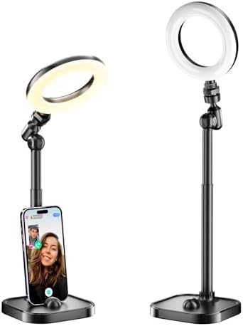Portable streaming ring light for video recording